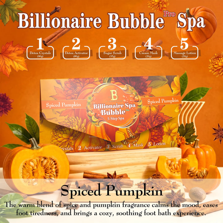 Billionaire Bubble Spa Nail Deluxe 5 Steps Pedicure Manicure Treatment Kit