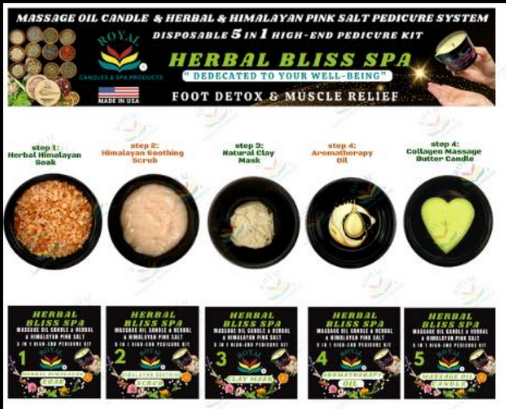 Royal 5-in-1 Foot Therapy Pedicure Kit – Royal Signature | Herbal Bliss