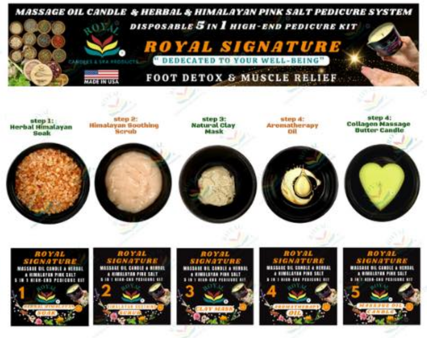 Royal 5-in-1 Foot Therapy Pedicure Kit – Royal Signature | Herbal Bliss