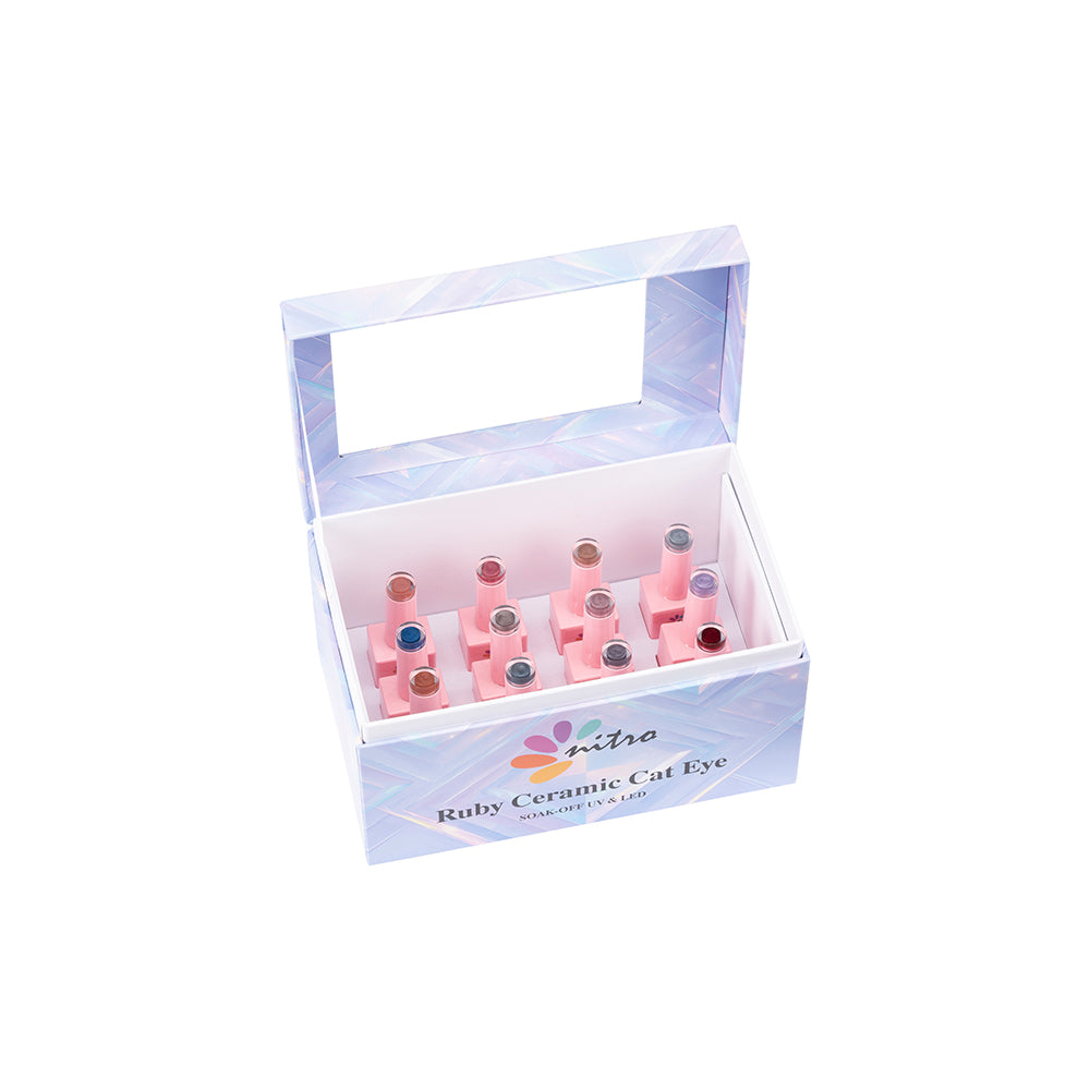 Nitro Ruby Ceramic Cat Eye Gel Collection - 12 Colors