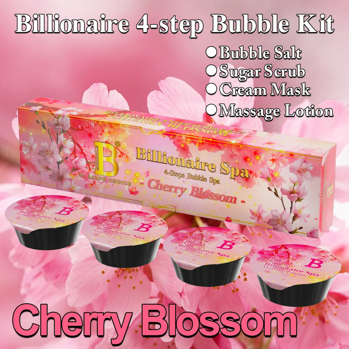 Billionaire Bubble Spa Nail Deluxe 4 Steps Pedicure Manicure Treatment Kit