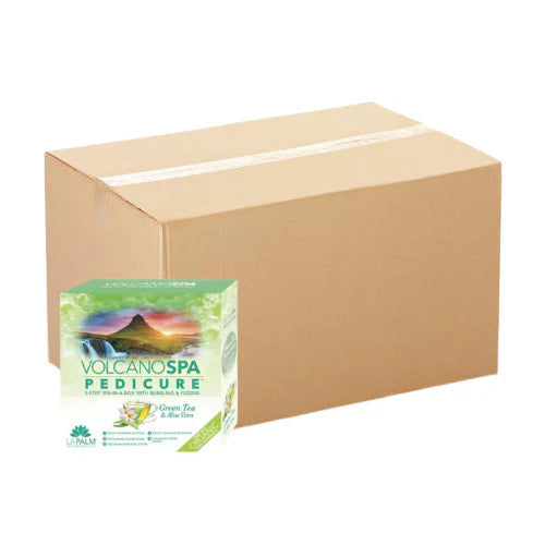 La Palm Volcano Spa 6 in 1 Pedicure Kit with Spa Liner - Green Tea & Aloe Vera