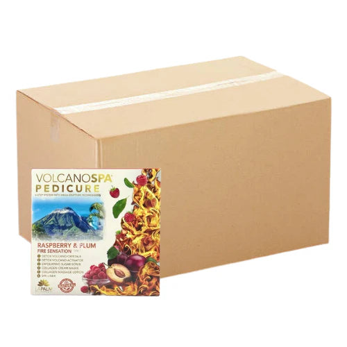 La Palm Volcano Spa 6 in 1 Pedicure Kit with Spa Liner - Fire Sensation - Raspberry & Plum