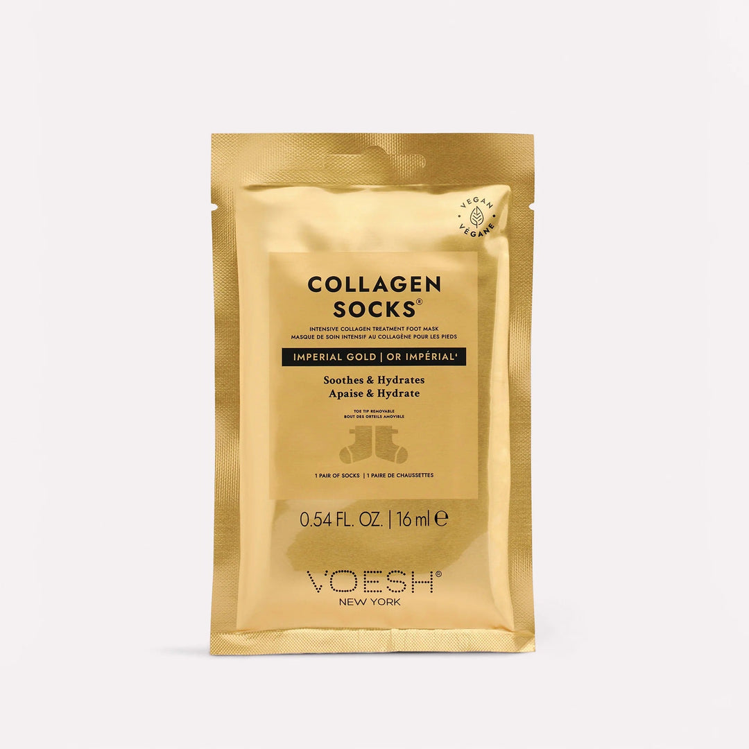 Voesh Collagen Spa Pedicure Socks | Imperial Gold, Noble Diamond