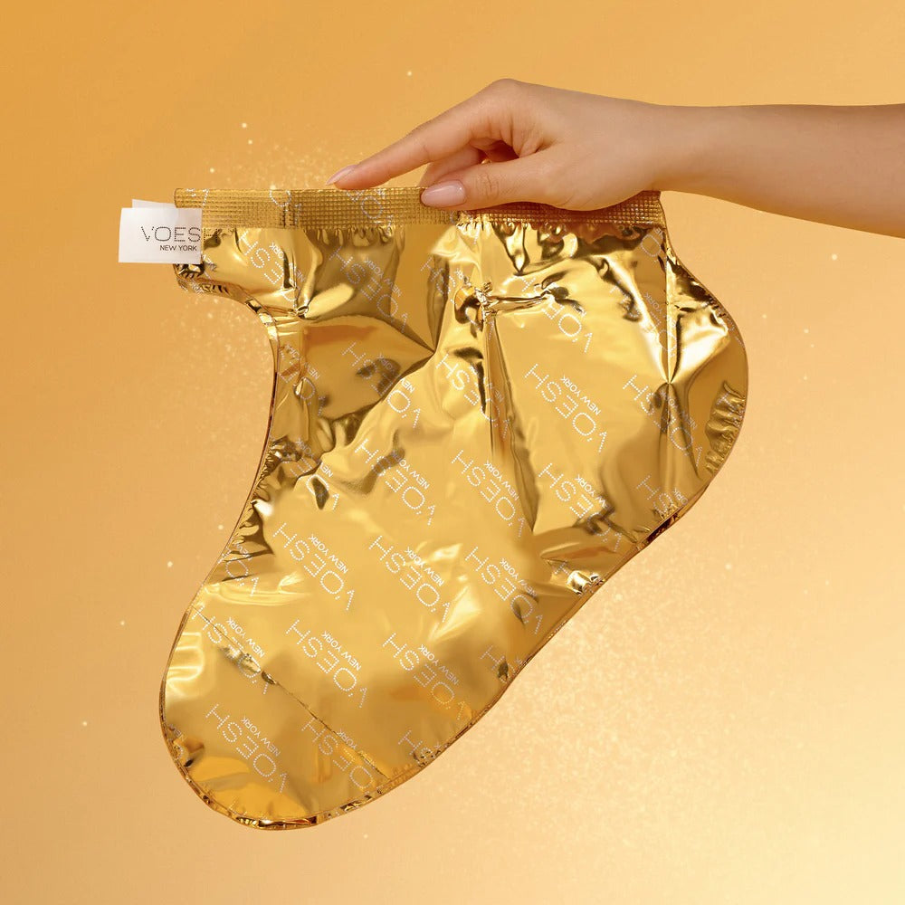 Voesh Collagen Spa Pedicure Socks | Imperial Gold, Noble Diamond