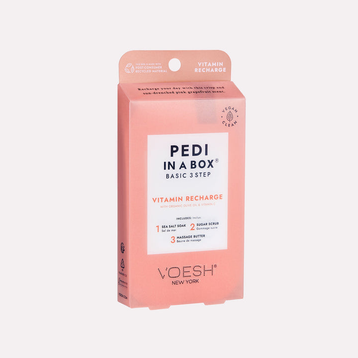 Voesh Pedi in a Box 3 Step | Disposable Spa Pedicure Kit