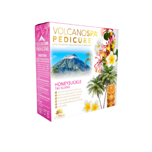 La Palm Volcano Spa 6 in 1 Pedicure Kit with Spa Liner - Tiki Island - Honeysuckle