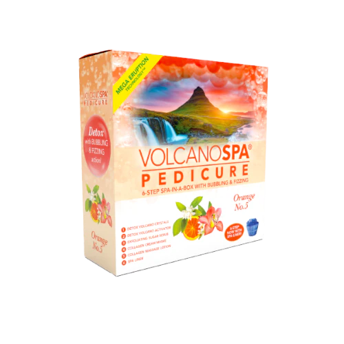 La Palm Volcano Spa 6 in 1 Pedicure Kit with Spa Liner - Orange No. 5