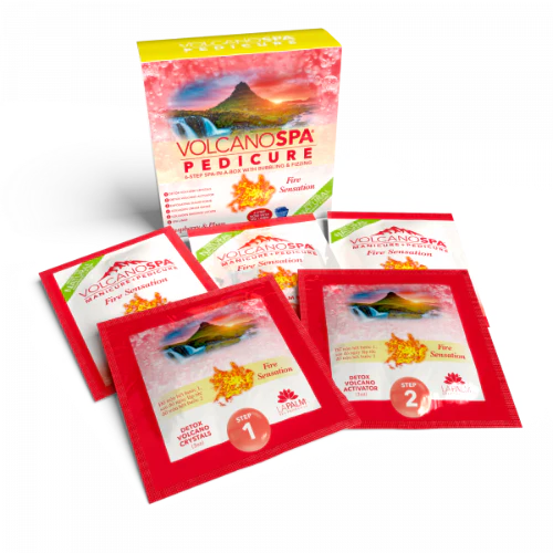 La Palm Volcano Spa 6 in 1 Pedicure Kit with Spa Liner - Fire Sensation - Raspberry & Plum