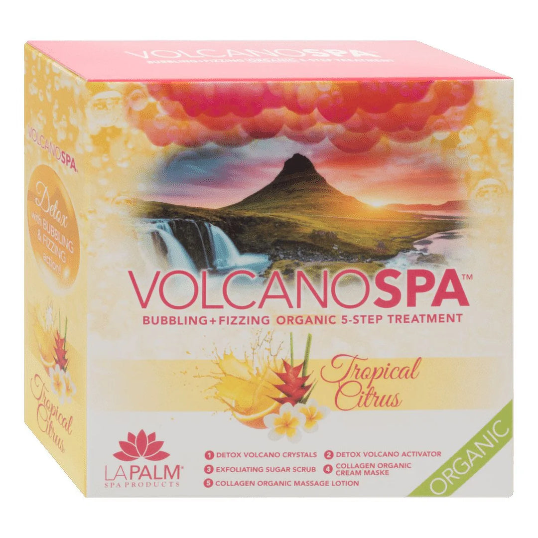 La Palm Volcano Spa 6 in 1 Pedicure Kit with Spa Liner - Tropical Citrus