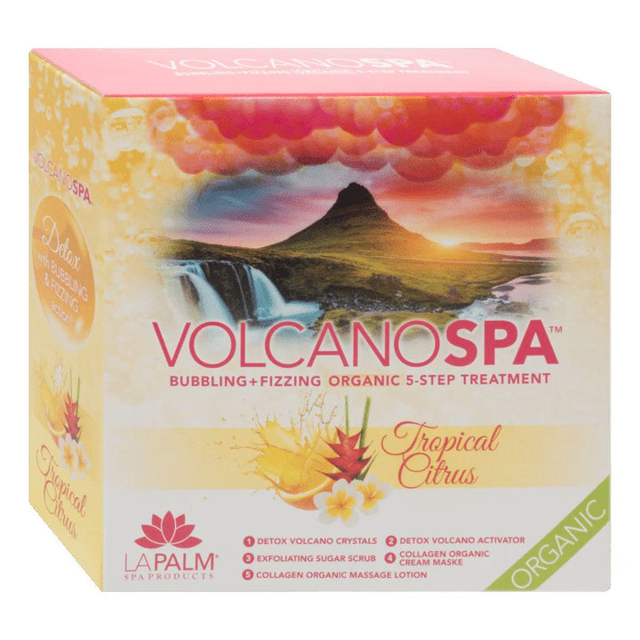 La Palm Volcano Spa 6 in 1 Pedicure Kit with Spa Liner - Tropical Citrus