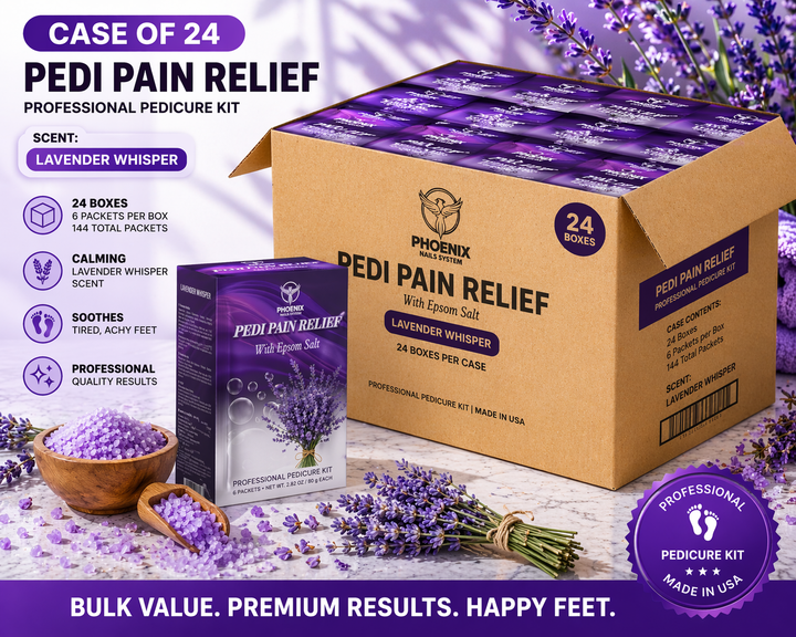 Phoenix Pedi Pain Relief Pedicure Kit + Bonus Kit, Liner, Candle | Case or Single