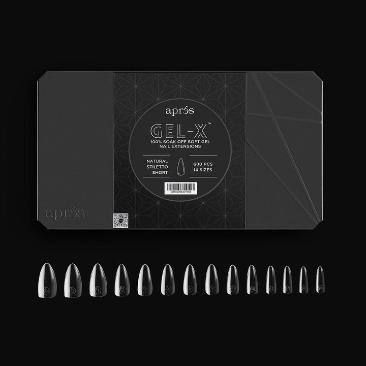 Aprés Gel-X Stiletto Natural & Sculpted Box of Tips - Stiletto (600pcs)