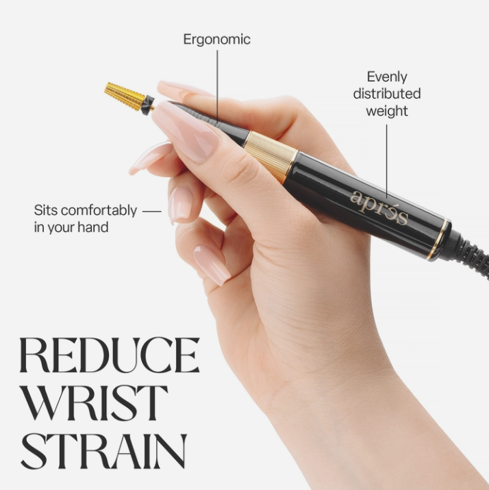 Aprés E-File Nail Drill (Black | White)