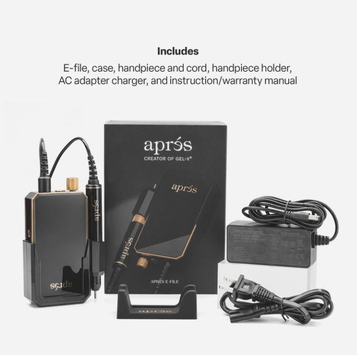 Aprés E-File Nail Drill (Black | White)