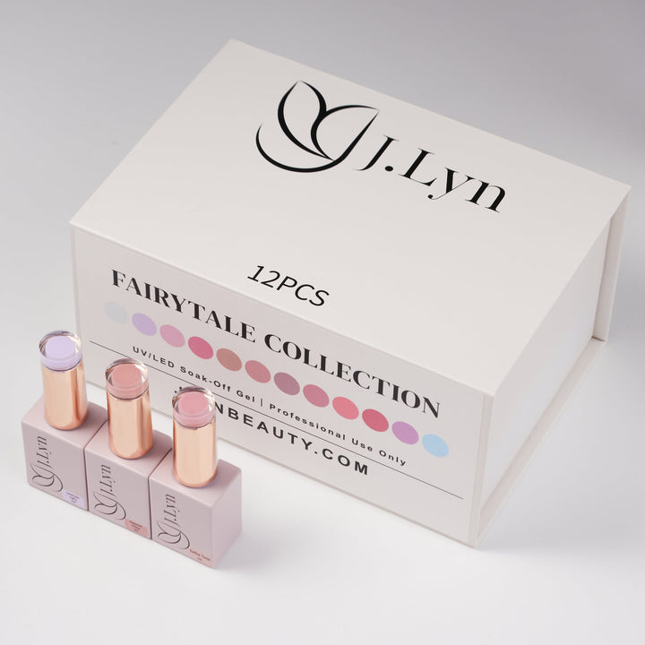 J. Lyn Fairytale Collection – 12pc Sheer Pastel Gel Polish Set (UV/LED Soak-Off)