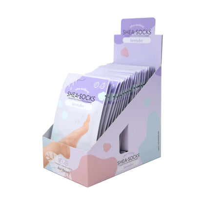 Avry Beauty Shea Socks - Lavender 50pc Pedicure