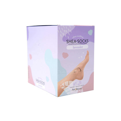 Avry Beauty Shea Socks - Lavender 50pc Pedicure