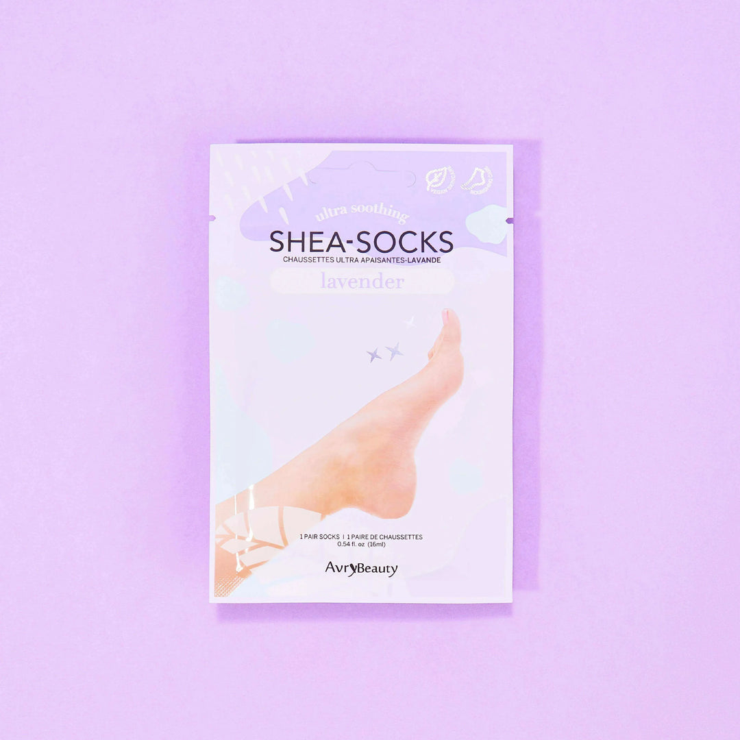Avry Beauty Shea Socks - Lavender 50pc Pedicure