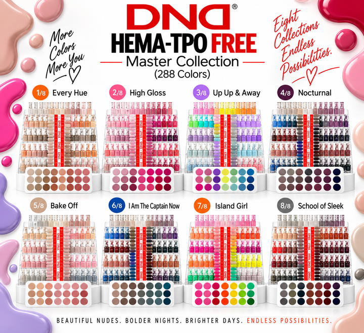 DND HEMA & TPO FREE Gel and Polish Matching Duo Full Collection | 290 Colors