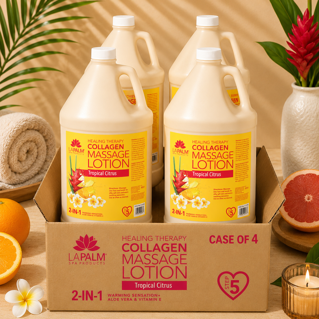 La Palm 2-in-1 Massage Lotion with Collagen | Salon & Spa Formula