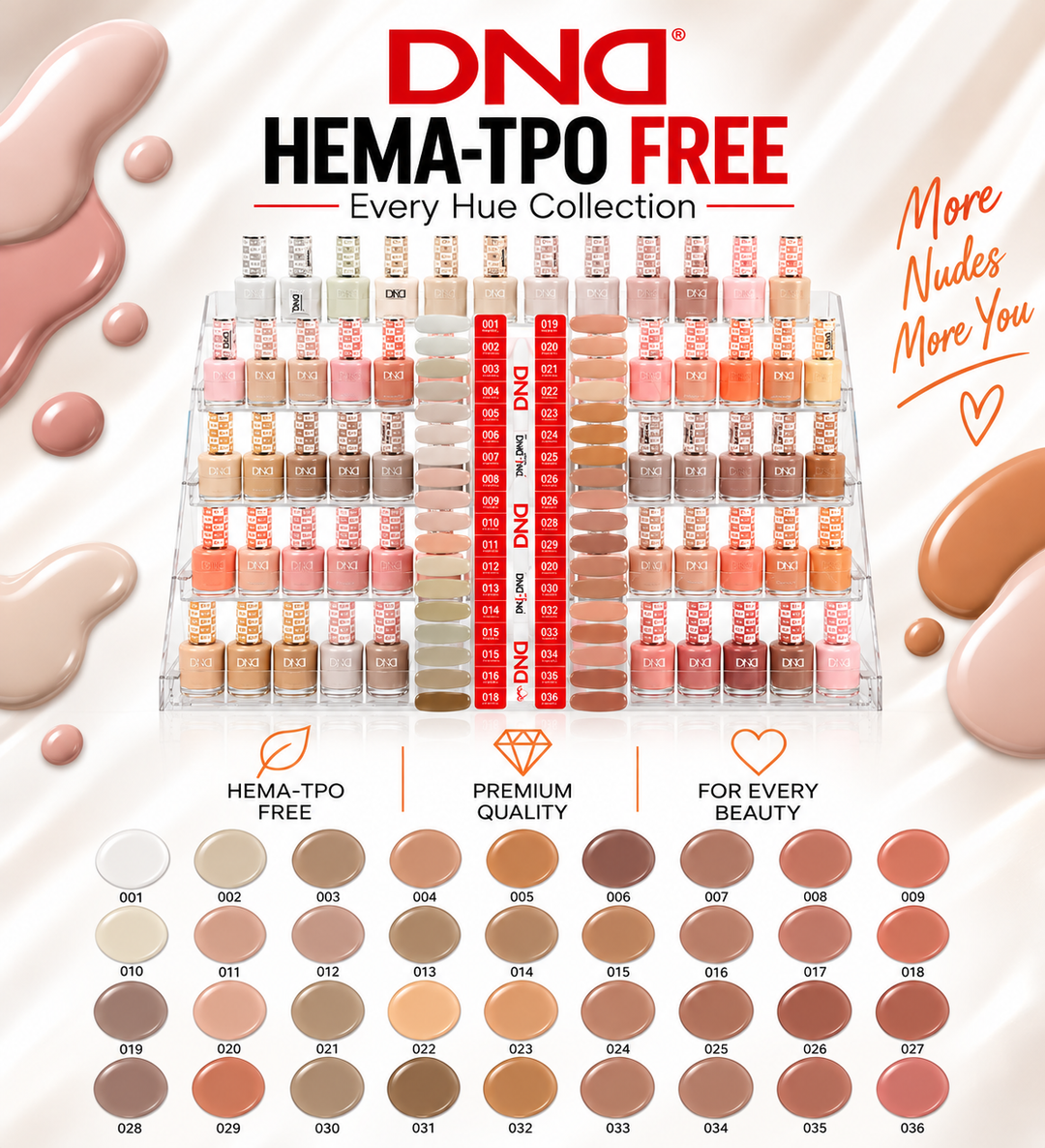 DND HEMA & TPO FREE Gel and Polish Duo Part 1 36pc Bundle - Every Hue Collection #1-36