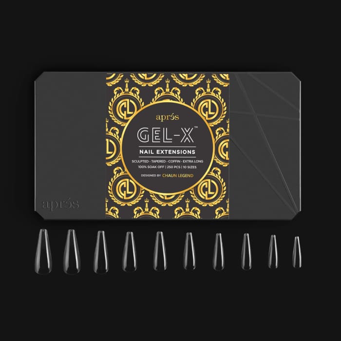 Aprés Gel-X Coffin Natural & Sculpted Box of Tips - Coffin (600pcs)