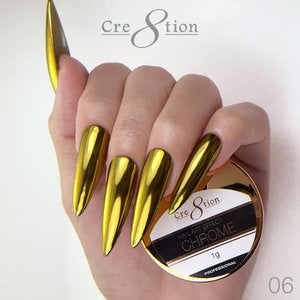 Cre8tion Chrome Nail Art Effect Powder 1g - 06 Gold
