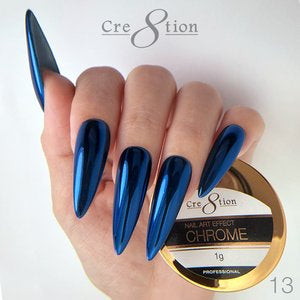 Cre8tion Chrome Nail Art Effect Powder 1g - 13 Deep Blue