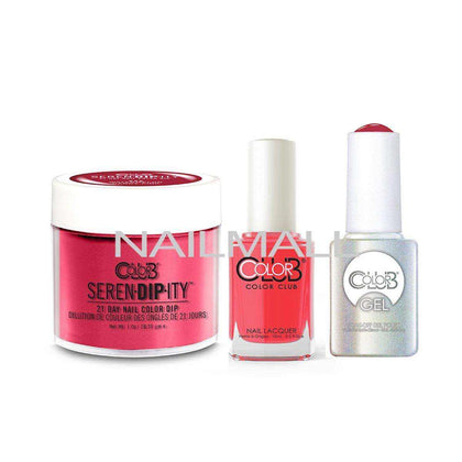 Color Club Trio - Gel, Lacquer, & Dip Combo - Watermelon Candy Pink Trio Set - Gel, Lacquer, & Dip