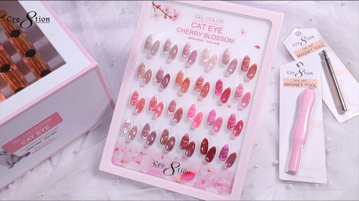 Cre8tion Cat Eye Cherry Blossom 24-color kit display