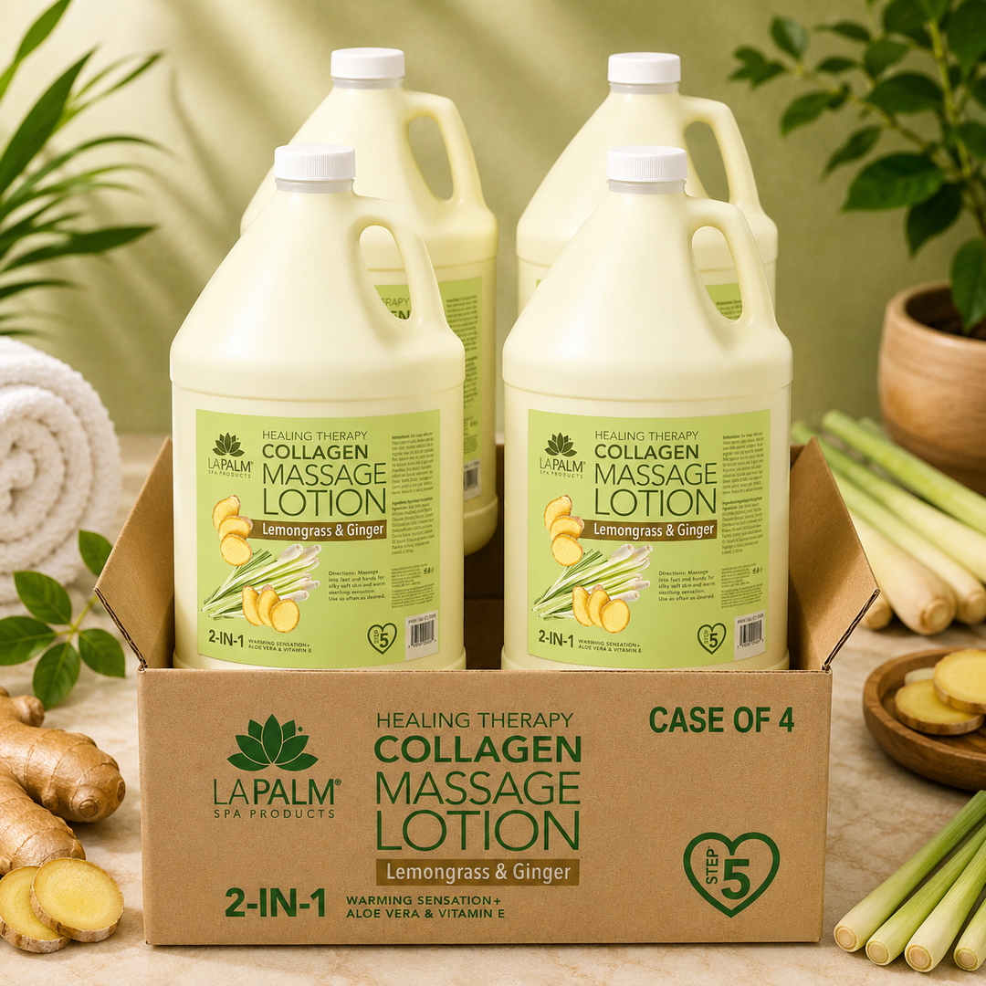 La Palm 2-in-1 Massage Lotion with Collagen | Salon & Spa Formula