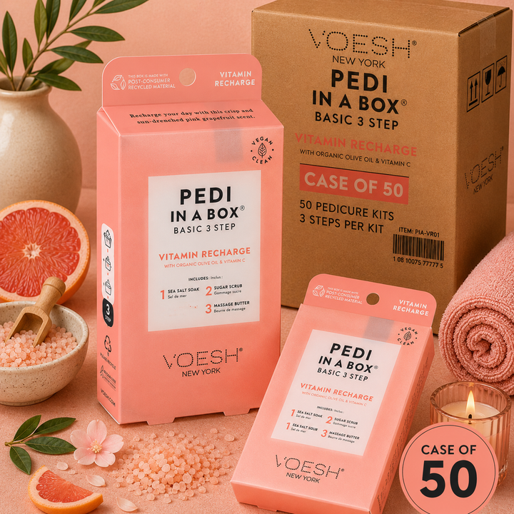 Voesh Pedi in a Box 4 Step | Disposable Spa Pedicure Kit