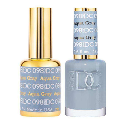 DND DC Duo - Gel & Lacquer Combo - Aqua Gray - DC98 Duo - Gel & Lacquer Combo