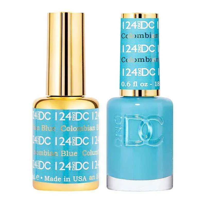 DND DC Duo - Gel & Lacquer Combo - Columbian Blue - DC124 Duo - Gel & Lacquer Combo
