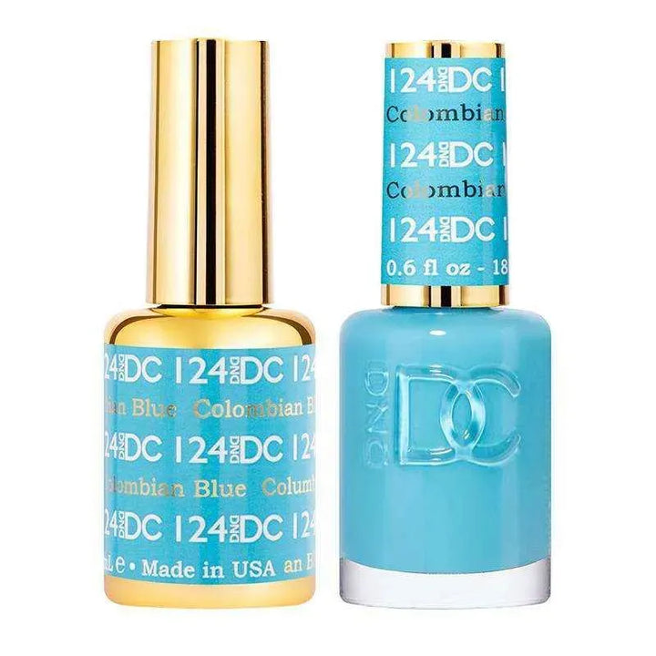 DND DC Duo - Gel & Lacquer Combo - Columbian Blue - DC124 Duo - Gel & Lacquer Combo