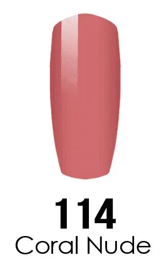 DND DC Duo - Gel & Lacquer Combo - Coral Nude - DC114 Duo - Gel & Lacquer Combo