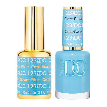 DND DC Duo - Gel & Lacquer Combo - Cornflower Blue - DC123 Duo - Gel & Lacquer Combo