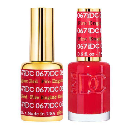 DND DC Duo - Gel & Lacquer Combo - Fire Engine Red - DC67 Duo - Gel & Lacquer Combo