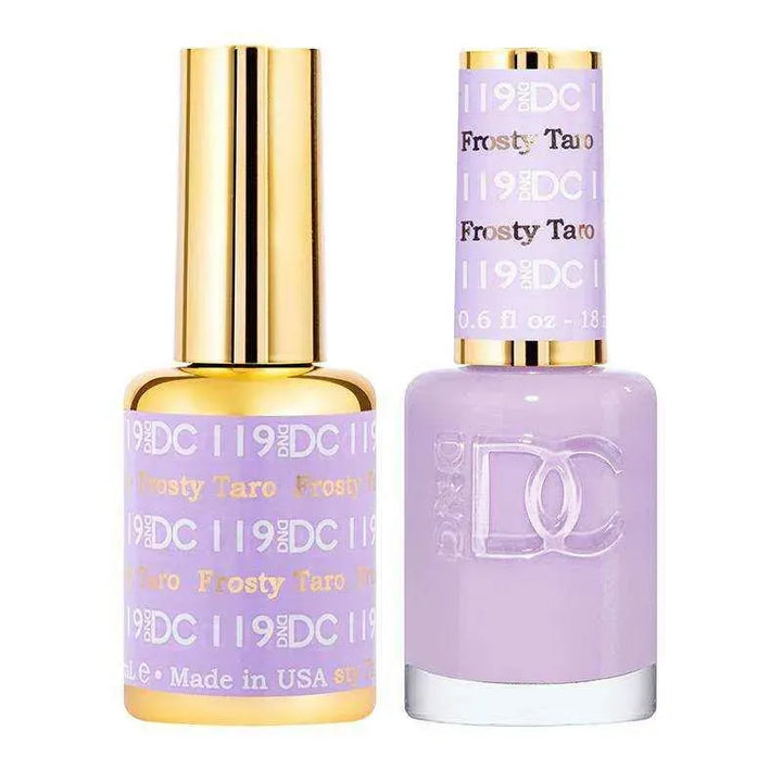 DND DC Duo - Gel & Lacquer Combo - Frosty Taro - DC119 Duo - Gel & Lacquer Combo