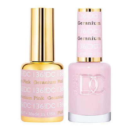 DND DC Duo - Gel & Lacquer Combo - Geranium Pink - DC136 Duo - Gel & Lacquer Combo