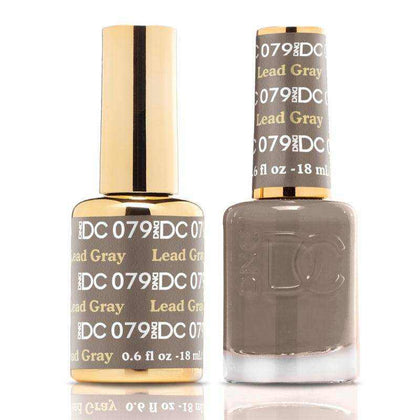 DND DC Duo - Gel & Lacquer Combo - Lead Gray - DC79 Duo - Gel & Lacquer Combo