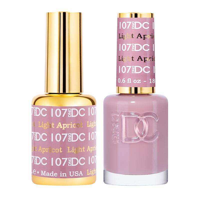 DND DC Duo - Gel & Lacquer Combo - Light Apricot - DC107