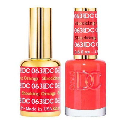 DND DC Duo - Gel & Lacquer Combo - Shocking Orange - DC63 Duo - Gel & Lacquer Combo