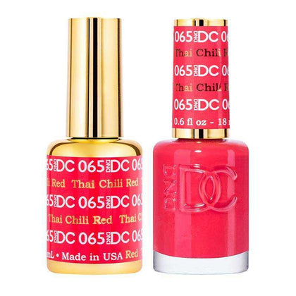 DND DC Duo - Gel & Lacquer Combo - Thai Chili Red - DC65 Duo - Gel & Lacquer Combo