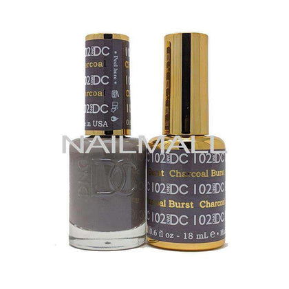 DND DC - Matching Gel and Nail Lacquer - DC102 Charcoal Burst Duo - Gel & Lacquer Combo