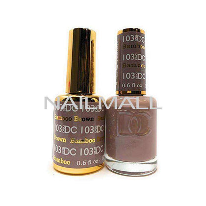 DND DC - Matching Gel and Nail Lacquer - DC103 Bamboo Brown Duo - Gel & Lacquer Combo