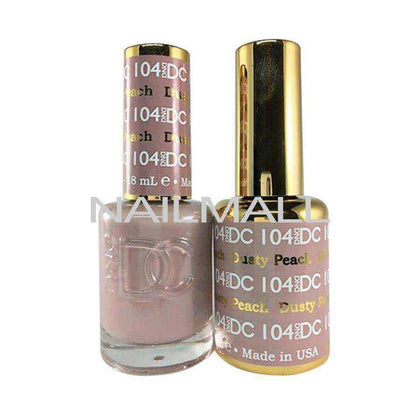 DND DC - Matching Gel and Nail Lacquer - DC104 Dusty Peach Duo - Gel & Lacquer Combo