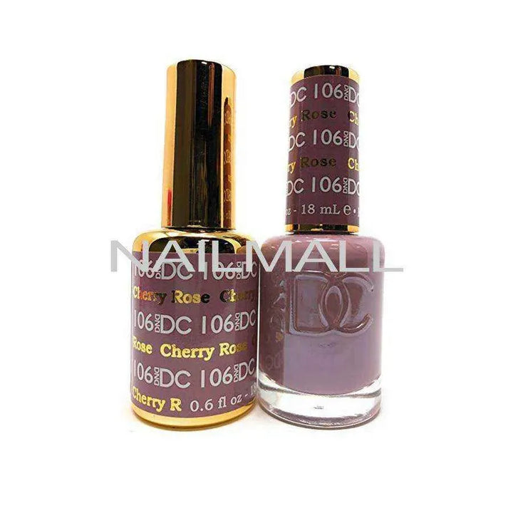 DND DC - Matching Gel and Nail Lacquer - DC106 Cherry Rose Duo - Gel & Lacquer Combo