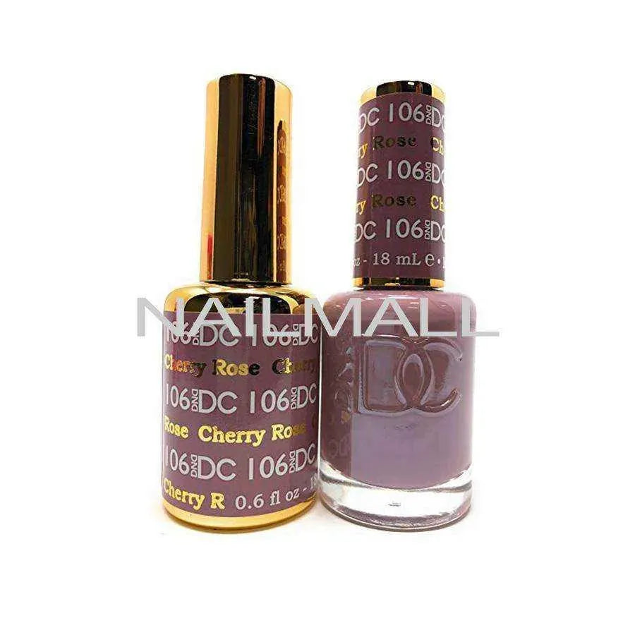 DND DC - Matching Gel and Nail Lacquer - DC106 Cherry Rose Duo - Gel & Lacquer Combo
